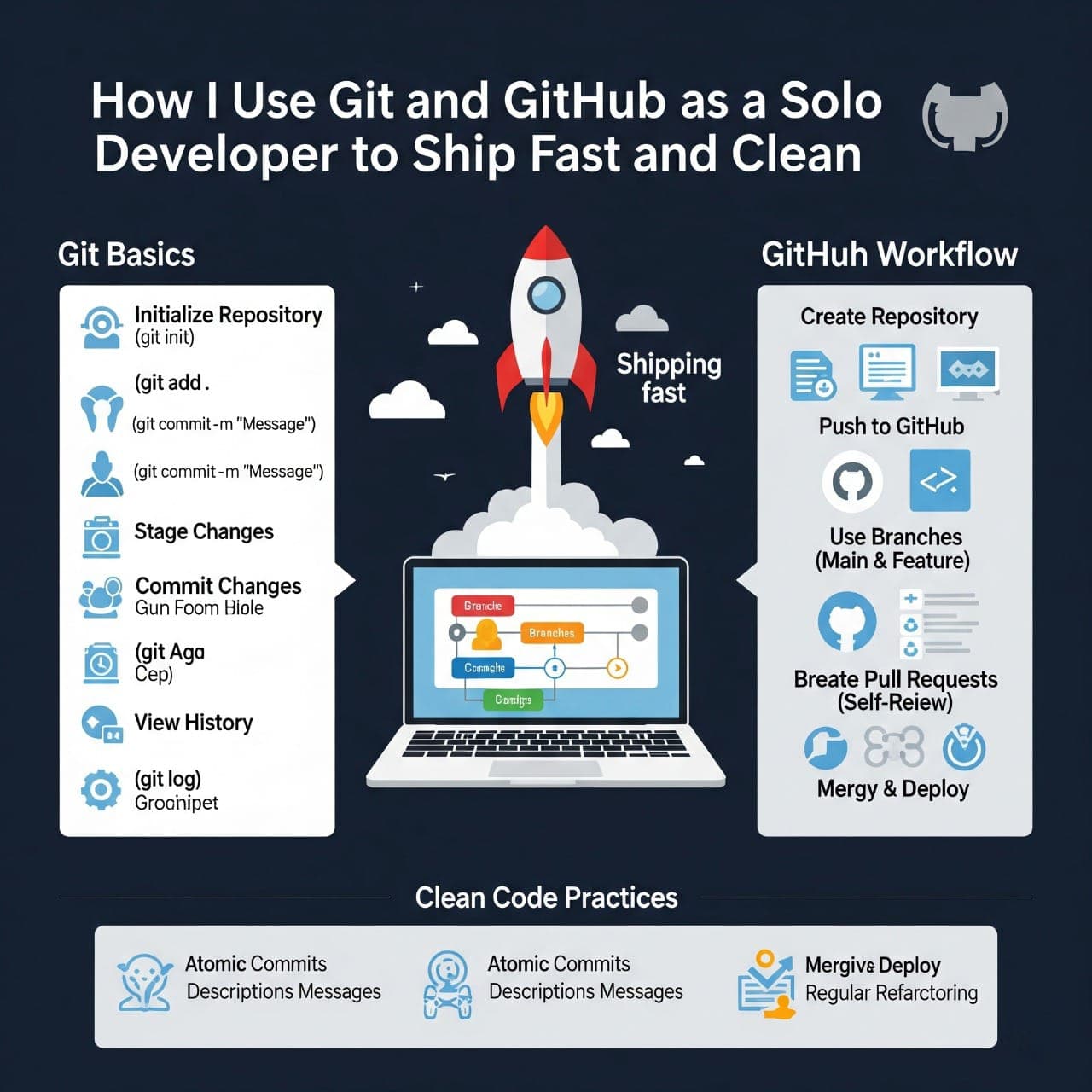 How I Use Git and GitHub as a Solo Developer to Ship Fast and Clean