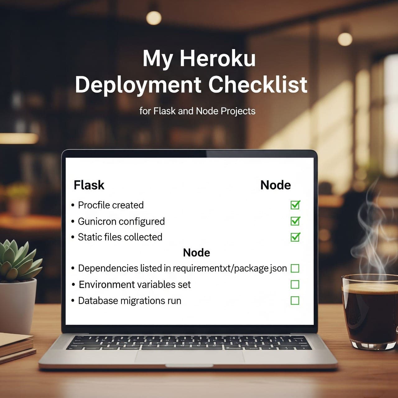 My Heroku Deployment Checklist for Flask and Node Projects